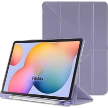 Fibaks Apple iPad 7. 8. 9. Nesil 10.2 Kılıf Tri Folding Standlı Kalemlikli Kalem Bölmeli 3 Katlamalı Standlı Uyku Modlu Smart Kapak