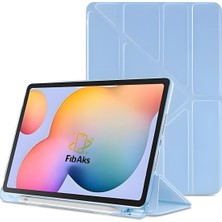 Fibaks Apple iPad 7. 8. 9. Nesil 10.2 Kılıf Tri Folding Standlı Kalemlikli Kalem Bölmeli 3 Katlamalı Standlı Uyku Modlu Smart Kapak