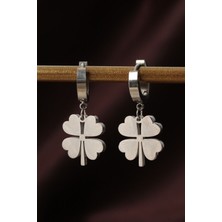 Skygo 316L Çelik Gümüş Renk Yonca Küpe - TJ-BKP6328