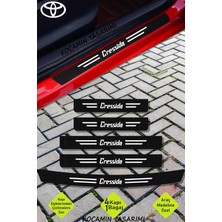 Kocamın Tasarımı Toyota Cressida Çizik Engelleyici Karbon Kapı Bagaj Eşiği Koruma Seti Dayanıklı Folyo Cressida Yazılı