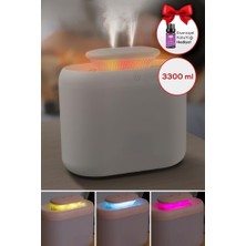 Sessiz ve Etkili 3.3l Kapasiteli LED Aydınlatmalı Aromaterapi ve Hava Nemlendirici