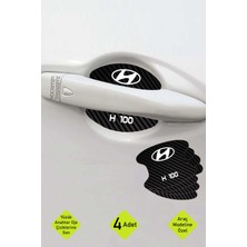 Hyundai H 100 Kapı Içi Karbon Desenli Estetik ve Koruyucu Çizik Önleyici Folyo Takımı H 100 Yazılı