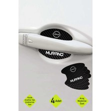 Nissan Murano Karbon Desenli Kapı Iç Kısmı Çizik Koruma Folyo Seti - 4 Parça Murano Yazılı