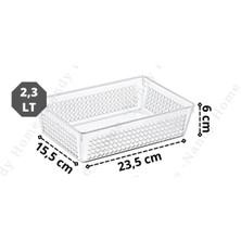 Nandy Home 2,3 lt Handy Buzdolabı & Dolap İçi Düzenleyici Organizer 3 Adet 23. 5 x 15 .5 x 6 cm