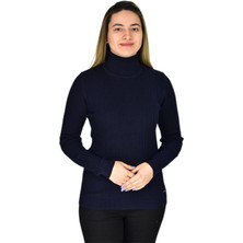 Raymons Kadın Büyük Beden Balıkçı Yaka Kazak R22897 BGL-ST03178-1