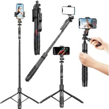 Hobimtek Hp-T11 Çok Amaçlı Tripod Selfie Kumandalı 153 cm Anroid Ios Go Pro Uyumlu