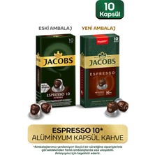 Jacobs Espresso 10 Intenso Nespresso Uyumlu Alüminyum Kapsül Kahve 10 Adet X 3 Paket