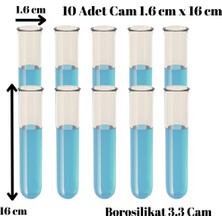 Cam Deney Tüpü 4 ve 10 Adet Setler Laboratuvar Test Tüpü