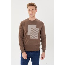 Tony Montana Geometrik Desen Serisi -1- Fit Triko Kazak- T-1272