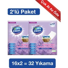 Ultra Clean Çamaşır Deterjan Yaprakları - Lavanta Kokusu - 16 Yıkama (Yaprak) 2 Adet