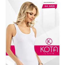 Sevgi Butik Kota Kalın Askılı Atlet-Beyaz