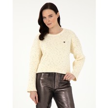 Pierre Cardin Kadın Ekru Comfort Fit Kazak 50290560-VR019