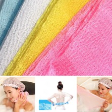 Jinlin Shop B 90CM x 30CM Cilt Bez Peeling Yıkama Bezi Nazik Vücut Naylon Fileli Banyo Duş Havlu Cilt Cilalama Havlu (Yurt Dışından)