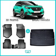 Bod Peugeot 2008 3D Havuzlu Paspas ve Bagaj Havuzu Seti 2020-SONRASI Üst Kısım