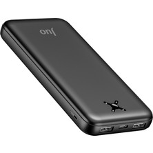 Juo 10000MAH 10.5W Çift Usb-A Çıkışlı Powerbank Taşınabilir Hızlı Şarj Cihazı Siyah