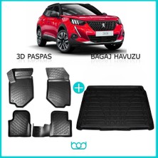 Bod Peugeot 2008 3D Havuzlu Paspas ve Bagaj Havuzu Seti 2020-SONRASI Alt Kısım