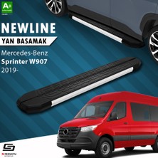 S-Dizayn Mercedes Sprinter W907 Uzun Şase NewLine Aluminyum Yan Basamak 333 Cm 2019 Üzeri A+ Kalite