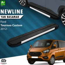 S-Dizayn Ford Tourneo Custom Uzun Şase NewLine Aluminyum Yan Basamak 243 Cm 2012-2023 A+ Kalite