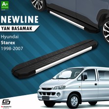 S-Dizayn Hyundai H-1 Starex Uzun Şase NewLine Krom Yan Basamak 219 Cm 1998-2007 A+ Kalite