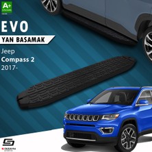 S-Dizayn Jeep Compass 2 Evo Siyah Yan Basamak 173 Cm 2017 Üzeri A+ Kalite