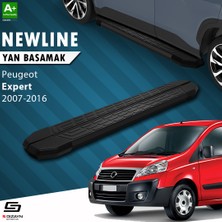 S-Dizayn Peugeot Expert 2 Uzun Şase NewLine Siyah Yan Basamak 229 Cm 2007-2016 A+ Kalite