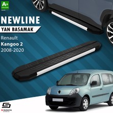 S-Dizayn Renault Kangoo 2 Uzun Şase NewLine Aluminyum Yan Basamak 229 Cm 2008-2020 A+ Kalite