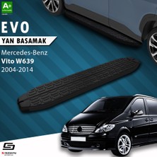 S-Dizayn Mercedes Vito W639 Kısa Şase Evo Siyah Yan Basamak 233 Cm 2004-2014 A+ Kalite