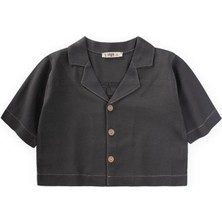 Cigit Keten Kalın Taba Dikişli Ceket 2-7 Yaş Antrasit