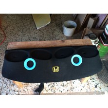 Honda Civic Vtec 2005 4lü Oval Hoparlörlü Arka Polyesterli Pandizot Kabartmalı