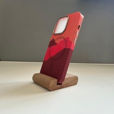 Luxury Aksesuar Apple iPhone 15 Pro Premium Desenli Magsafe Özellikli Karbon Fiber Koruyucu Kılıf