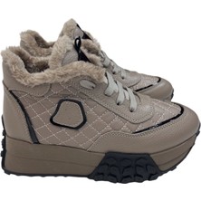 Degischic1 Vizon Deri Kapitone Sneaker