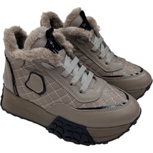 Degischic1 Vizon Deri Kapitone Sneaker