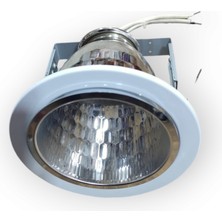 Fdn Goya Yuvarlak Nikel/beyaz E27 Downlight Çerçeve Gömme Tavan Monte Braketisoket Değiştirilebilir  Ampul Spot Aydınlatma Fikstür Tutucu