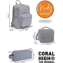 Coral High Queen Çok Renkli 3’lü Okul Çanta Seti