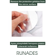 Runades Sevimli Temalı Katlanabilir Makyaj ve Büyük Masa Aynası 16 x 12 Ayaklı Dikdörtgen ve Taşınabilir