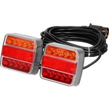 Agus Mıknatıslı LED Römork Stop Lambası Seti 7 Pin Soketli 12V