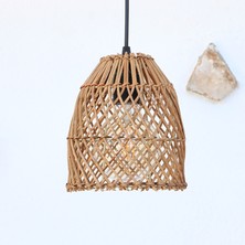 Zaria El Yapımı Rattan Mini Lamba & Sarkıt (16X18CM)