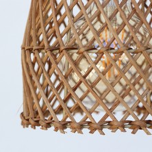 Zaria El Yapımı Rattan Mini Lamba & Sarkıt (16X18CM)