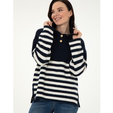 Pierre Cardin Kadın Lacivert Comfort Fit Kazak 50298088-VR033