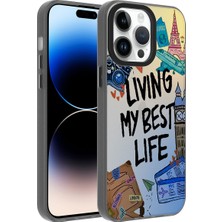 Nova Global Apple iPhone 14 Pro Kılıf Desenli Dragon Sert Kapak - Seyahat