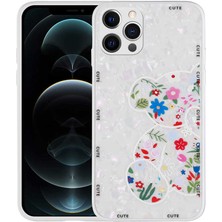 Nova Global Apple iPhone 13 Pro Max Uyumlu Desenli Sert Silikon Mumila Kapak - White Bear