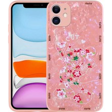 Nova Global Apple iPhone 11 Uyumlu Desenli Sert Silikon Mumila Kapak - Pink Mouse