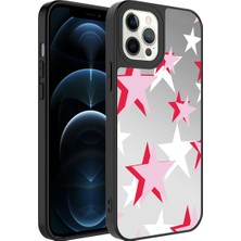 Nova Global Apple iPhone 12 Pro Uyumlu Aynalı Desenli Kamera Korumalı Parlak Mirror Kapak - Yıldız