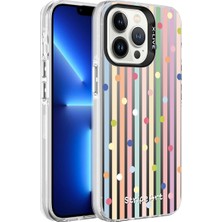 Nova Global Apple iPhone 13 Pro Max Uyumlu Desenli Silver Sert Kapak - Noktalar