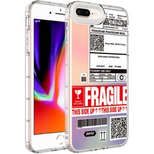 Nova Global Apple iPhone 8 Plus Kılıf Kamera Korumalı Renkli Desenli Sert Silikon Korn Kapak - No5