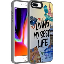 Nova Global Apple iPhone 7 Plus Kılıf Desenli Dragon Sert Kapak - Seyahat