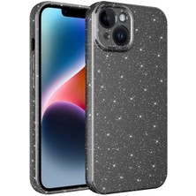 Nova Global Apple iPhone 13 Uyumlu Kamera Korumalı Simli Lüks Koton Kapak - Gri