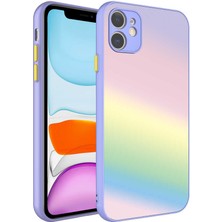 Nova Global Apple iPhone 11 Kılıf Kamera Korumalı Renkli Temperli X - Cam Kapak - No7