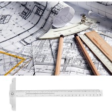 Baccaa 60CM T Kare Cetvel Dönen Şeffaf T Cetvel Çok Fonksiyonlu Açı Cetveli (Yurt Dışından)