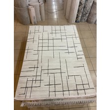 Karmen Halı Karmen Halı Karmen Halı H01877 Cizgili Salon Halısı ( 160X230) -Krem